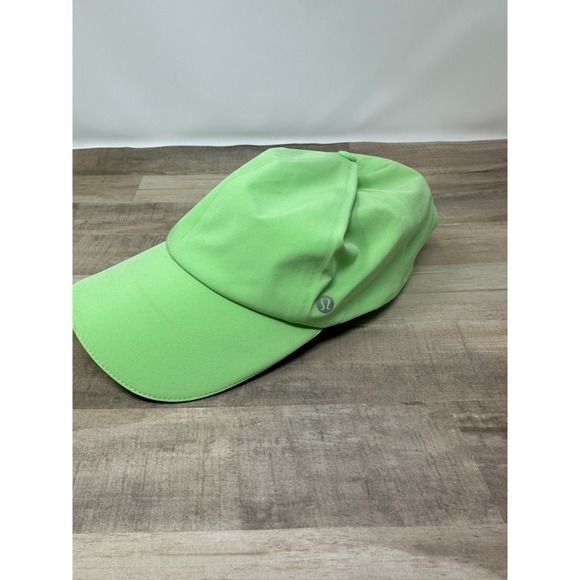 Lululemon Fast Free Run Hat One Size Running Adjustable Reflective Lime Green - Picture 1 of 5